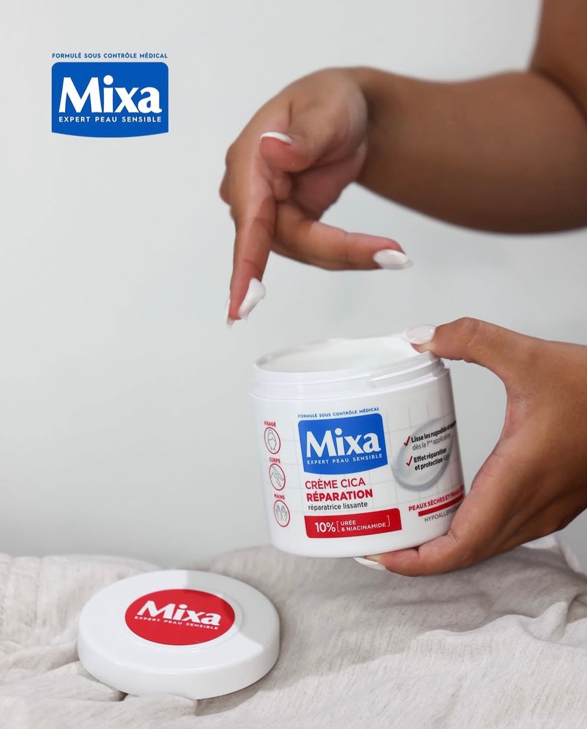 screenshot-62 Mixa - La Crème Cica Reparation - Visage, Corps, Mains (400ml) – Image 1