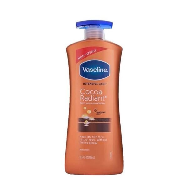 Vaseline Cocoa Radiant Lait Hydratant Corps au Beurre de Cacao 600 ml