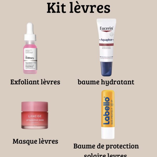 Kit Lèvres 👄 complet - exfolier, hydrater, réparer et protéger les lèvres au quotidien