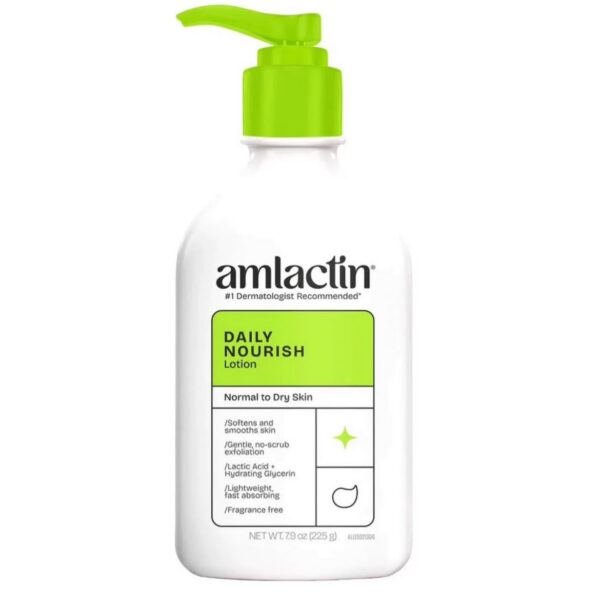 AmLactin – Lait Exfoliant Hydratant à l’Acide Lactique 12% – 225 g