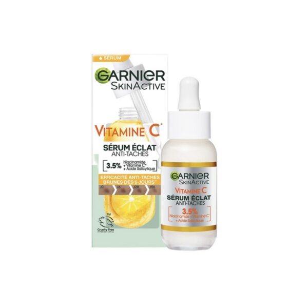 GARNIER Sérum Eclat Anti-taches à la Vitamine C + Niacinamide + Acide Salicylique
