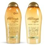 OGX Smoothing + Coconut Coffee Exfoliating Body Scrub with Arabica Coffee & Coconut Oil Coconut Body Cream