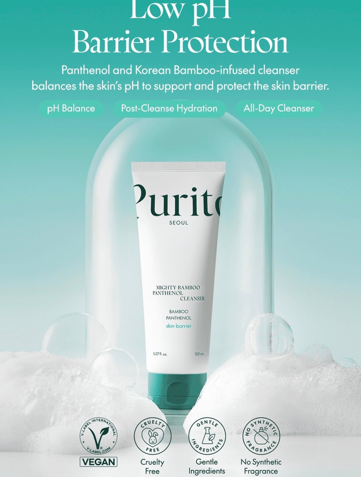 screenshot-754 Purito - Low pH Barrier Protection Cleanser – Mighty Bamboo Panthenol Cleanser (150ml) – Image 1