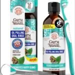 GuruNanda – Oil Pulling CocoMint - Bain de bouche sans alcool aux vitamines – 237 ml